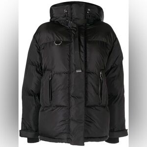 Shoreditch Ski Club: Willow High-Neck Puffer Ski Jacket, in Black
